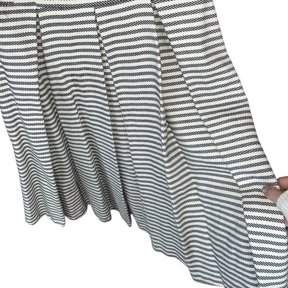 NWT Anthropologie x Eva Franco Alma Fit & Flare Dress Ecru Brown Stripe 6 - Picture 8 of 16